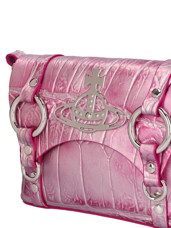 Vivienne Westwood Kim Leather Crossbody Bag - Pink | Garmentory