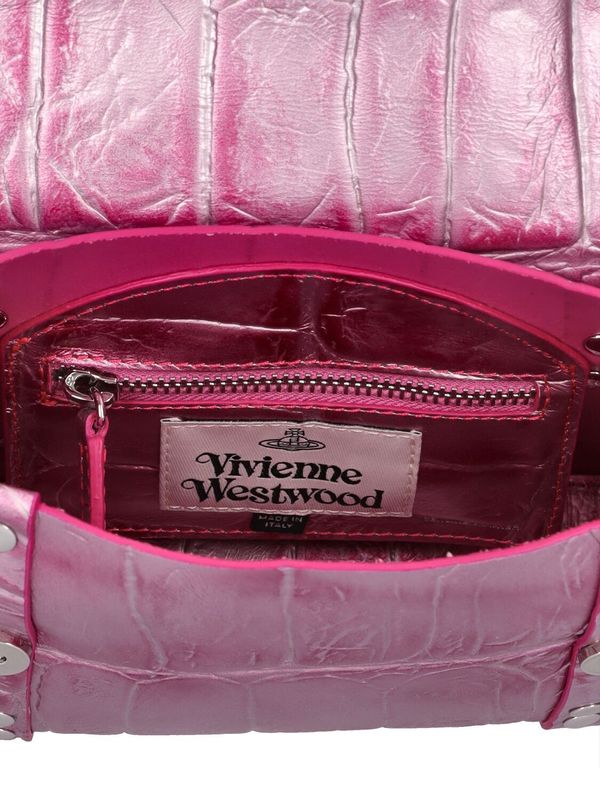 Vivienne Westwood Kim Leather Crossbody Bag - Pink | Garmentory