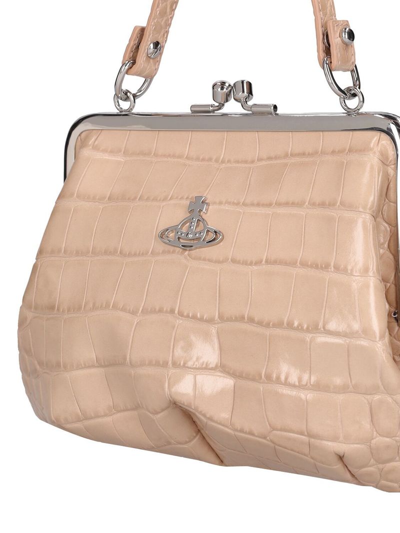Vivienne Westwood Granny Frame Croc Embossed Leather Bag