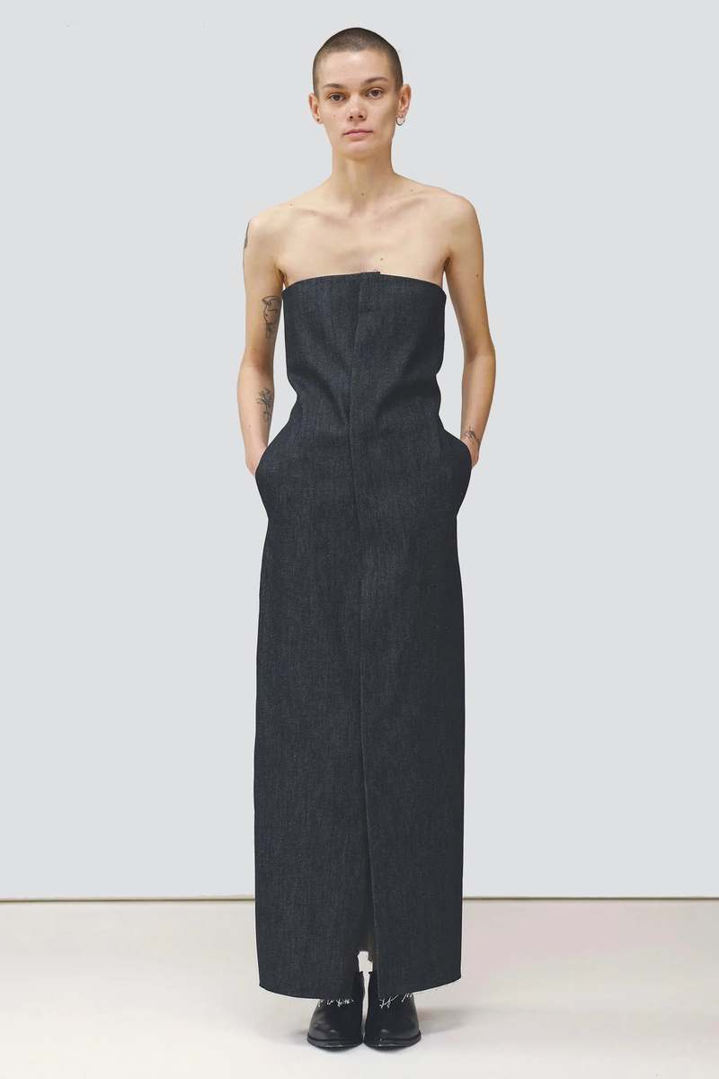 Gabriela Coll Garments Denim No.226 Snap Dress - Black