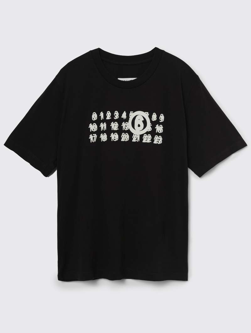 MM6 Maison Margiela Printed T-Shirt - Black | Garmentory