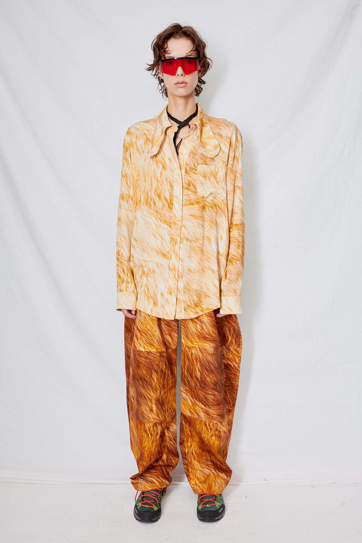 Collina Strada Blonde Fur Rose Sylk Bunny Button Up - Prints - Image 2 of 4