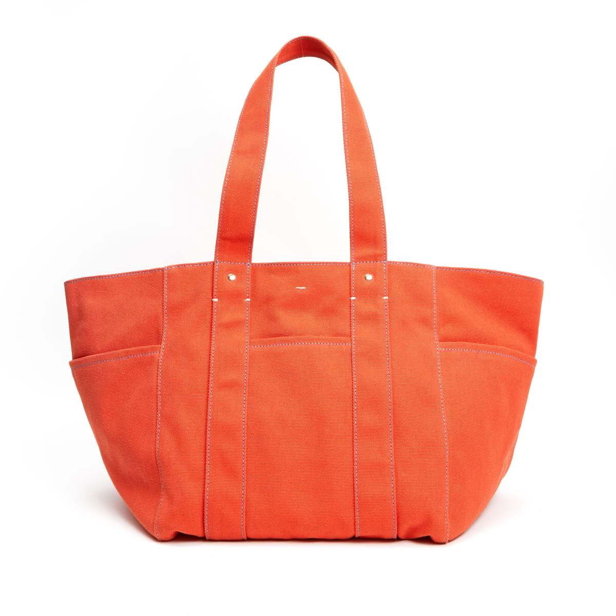 Clare Le Box Tote Poppy Canvas on Garmentory
