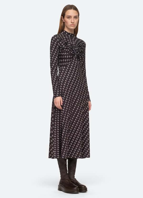 chinese dress ladies MINKPINK Womens Ada Knit Midi Dress Black – Elwood 101 main image 0