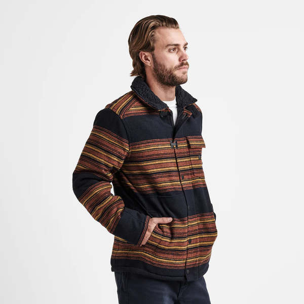 Roark Revival Axeman Jacket - Dark Navy Stripes | Garmentory