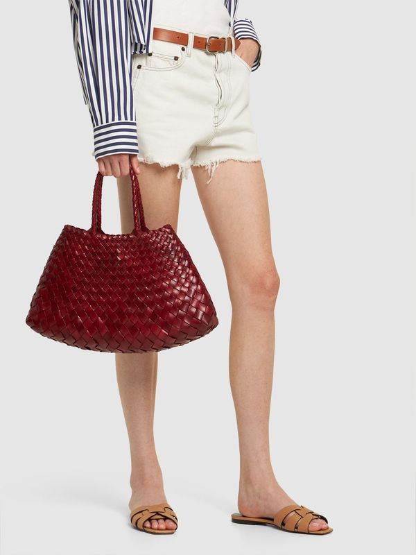 Dragon Diffusion Small Santa Croce Leather Shoulder Bag - Bordeaux