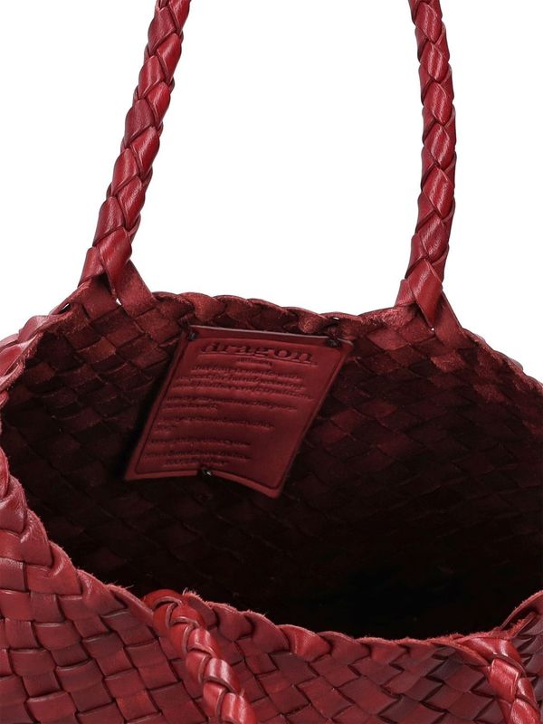 Dragon Diffusion Small Santa Croce Leather Shoulder Bag - Bordeaux
