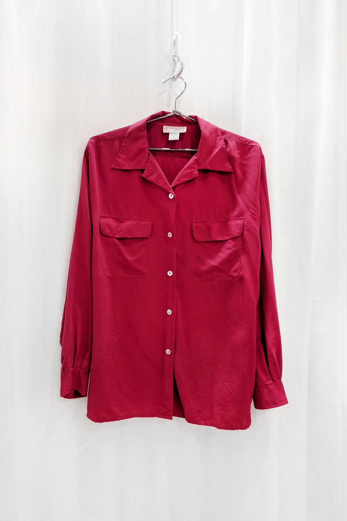 Vintage Rouge Floral Silk Blouse main image 1