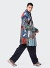 Kardo Santos Quilted Long Coat - Patchwork - Thumbnail 4