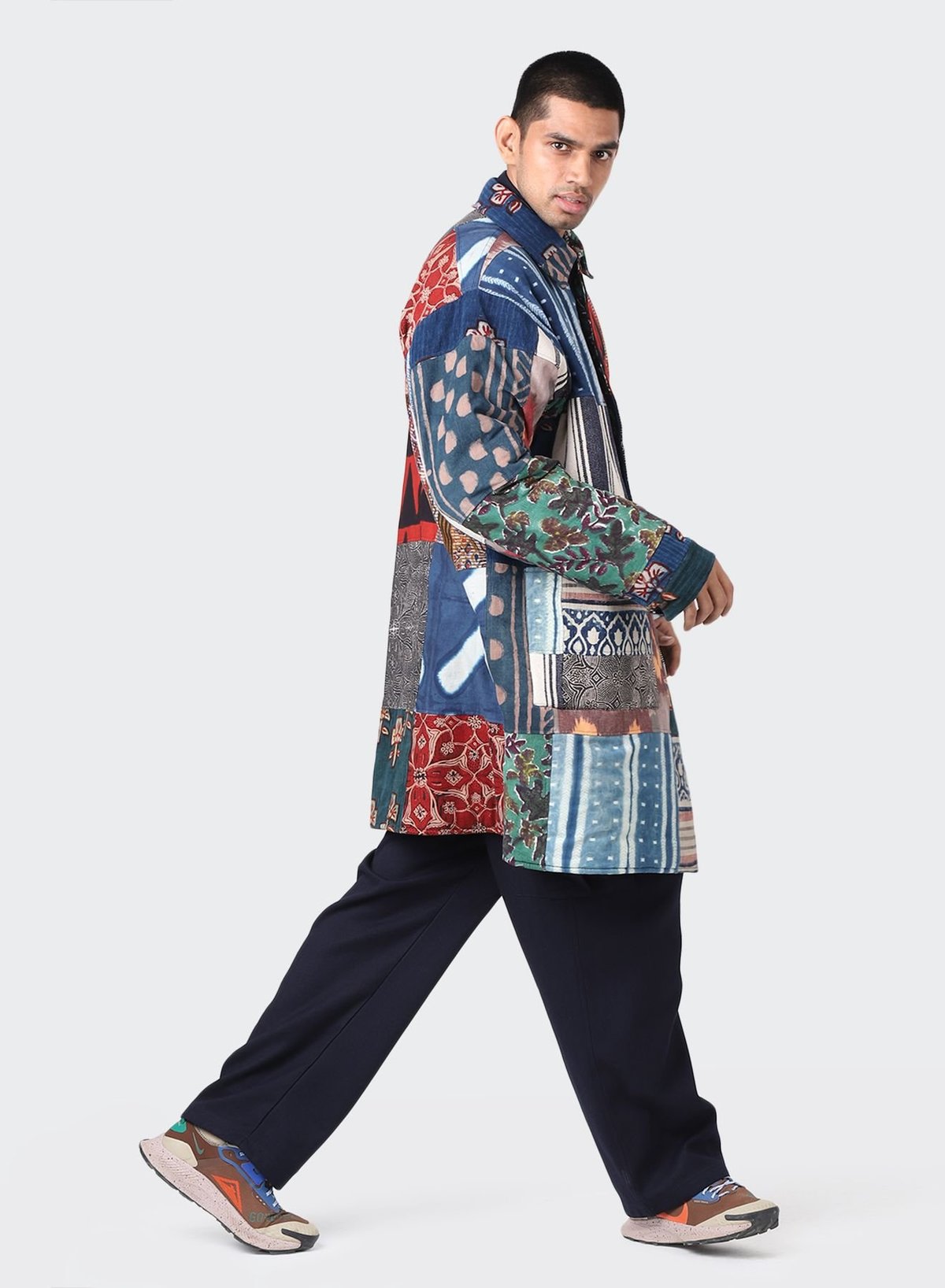 Kardo Santos Quilted Long Coat - Patchwork - Image 4 of 14