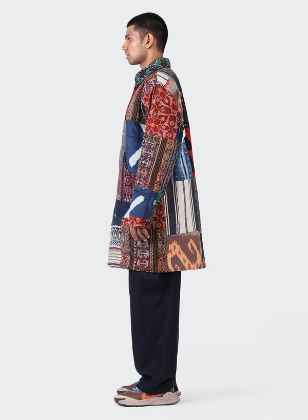 Kardo Santos Quilted Long Coat - Patchwork