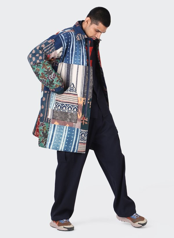 Kardo Santos Quilted Long Coat - Patchwork