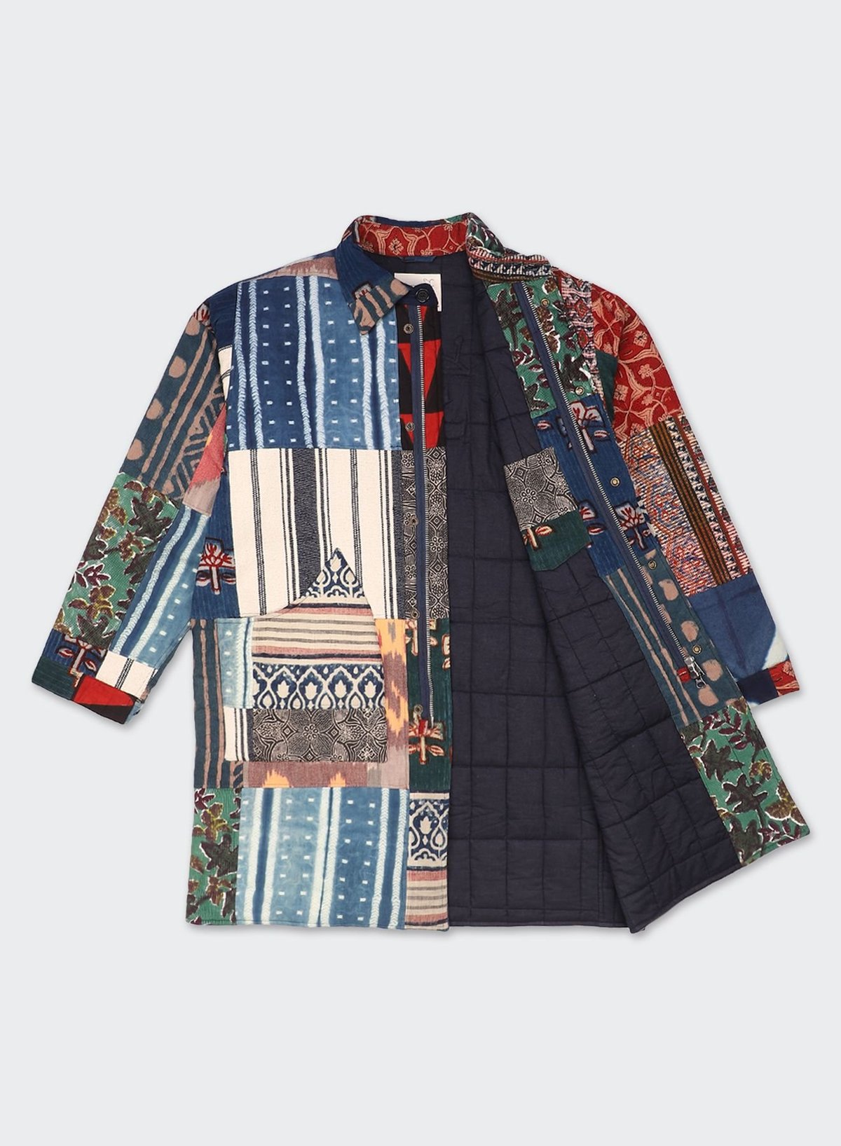 Kardo Santos Quilted Long Coat - Patchwork - Image 11 of 14