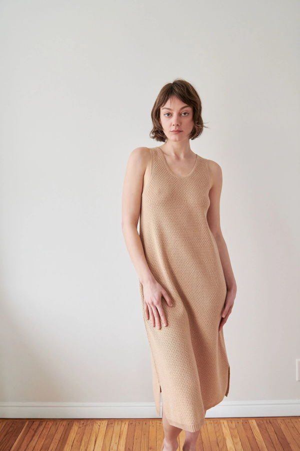 Wol Hide Lace Tank Dress - Sand