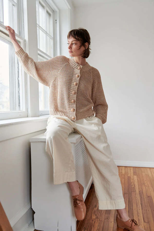 Wol Hide Mesh Bomber Heather Oat Garmentory