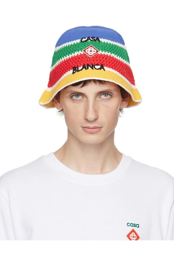 Casablanca Crochet Bucket Hat - Multicolor | Garmentory