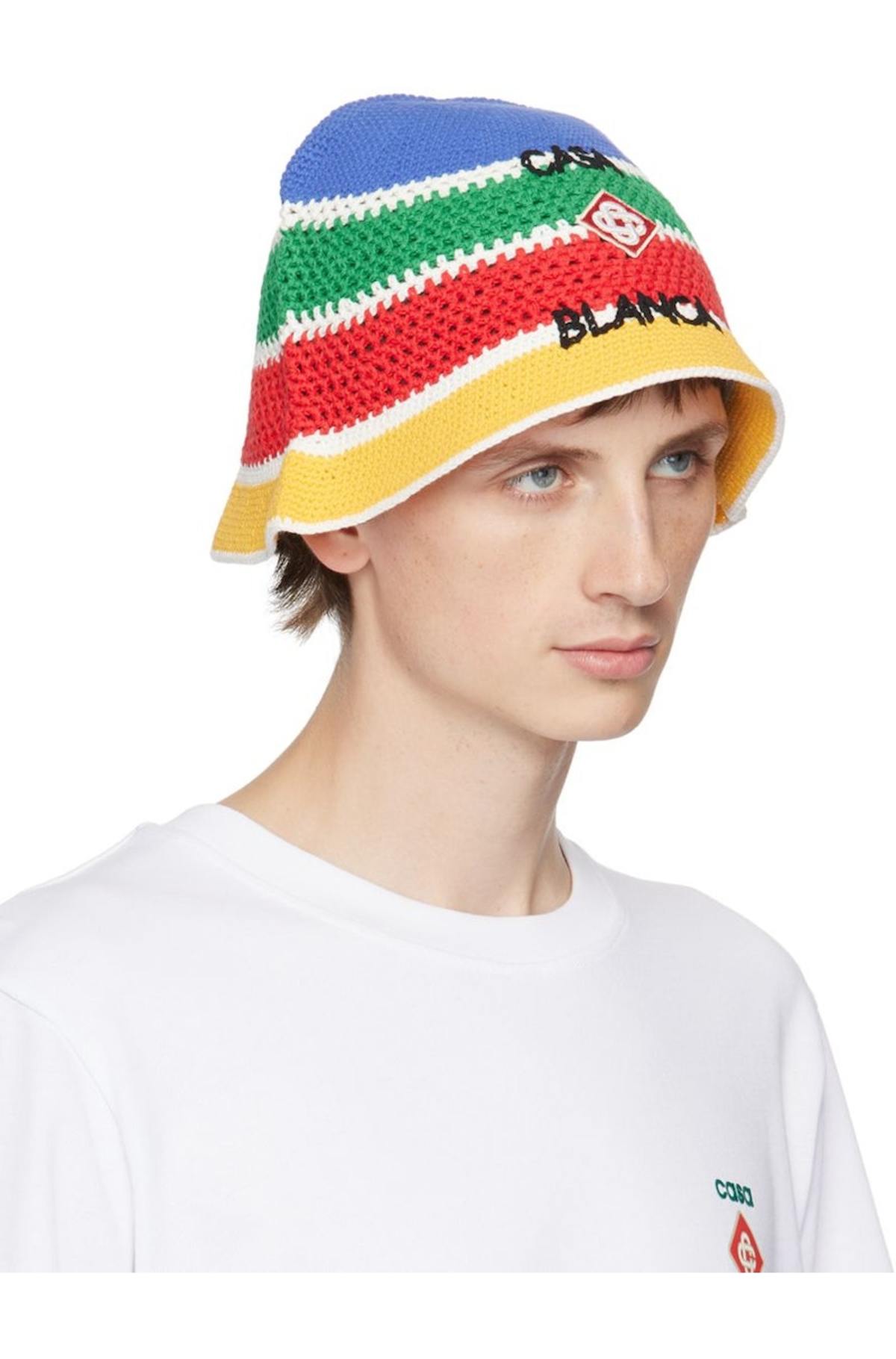 Casablanca Crochet Bucket Hat - Multicolor | Garmentory