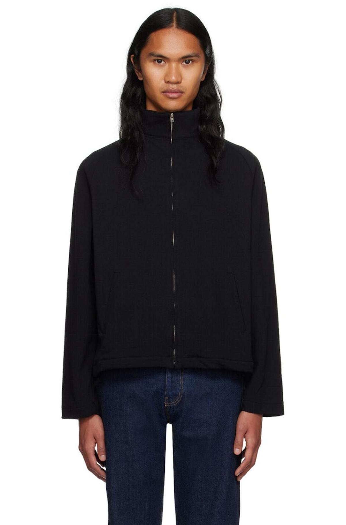 Lady White Co. Textured Track Jacket - Black | Garmentory