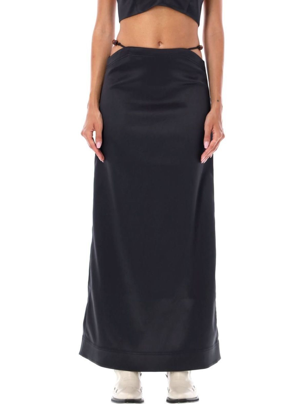 Ganni Double Satin Maxi Skirt - Black | Garmentory Ganni Double Satin Maxi Skirt - Black | Garmentory