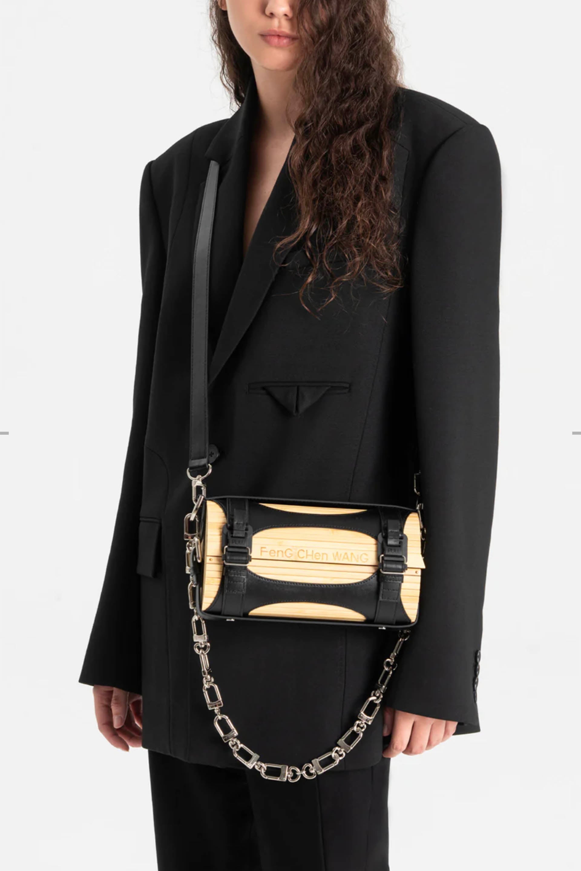 Feng Chen Wang Large Cylinder Bag Bamboo/Black Garmentory