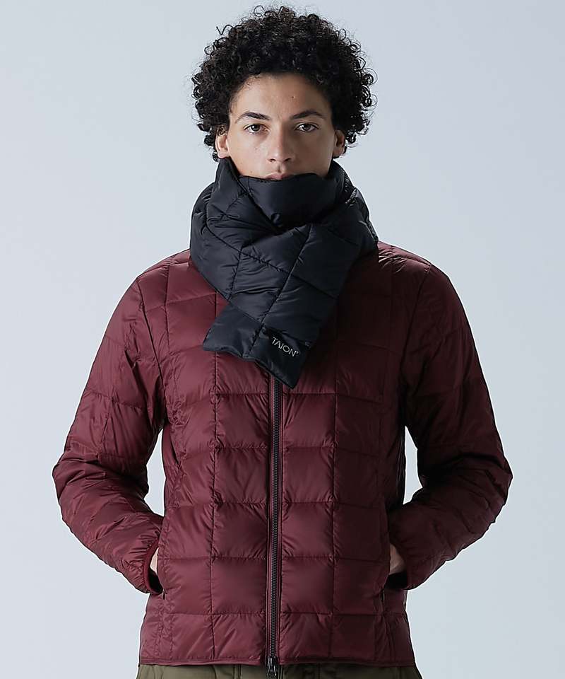 TAION Basic Down Long Scarf - Olive