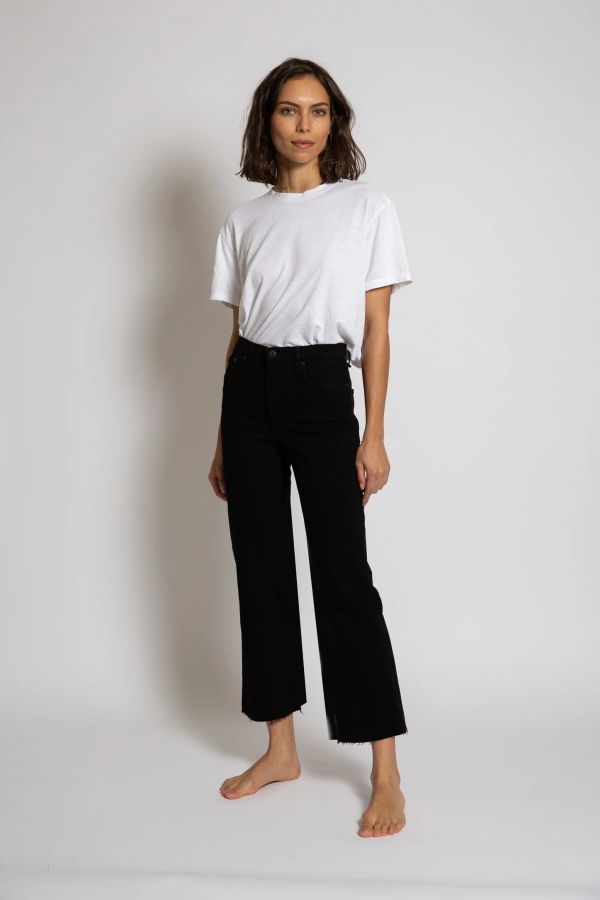 ASKK NY  Slim Crop Wide Leg - Black Resin