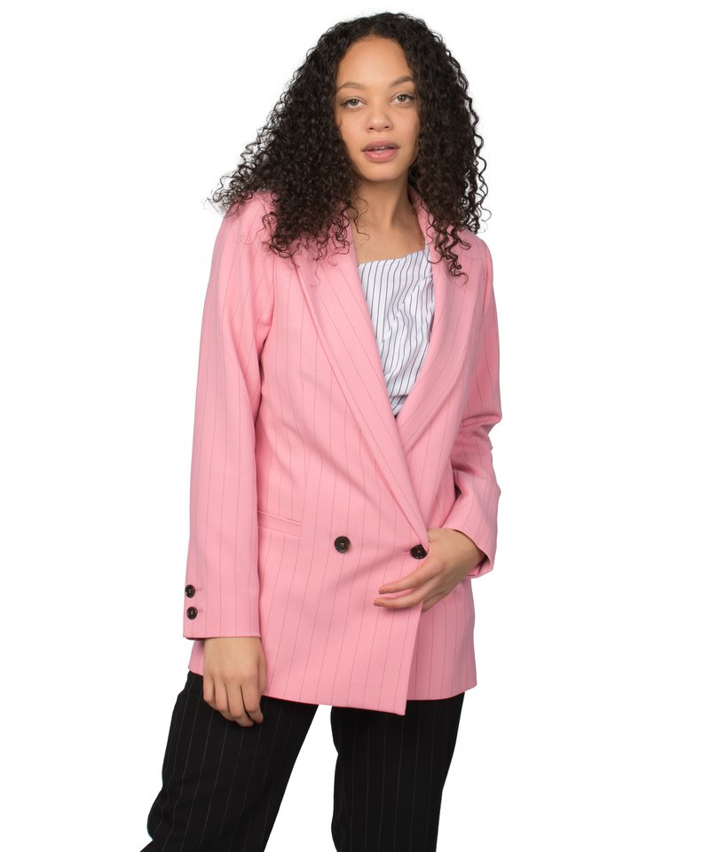 Womens Blazer Ganni Blazer Pink Ganni Sea Pink Brighton Blazer