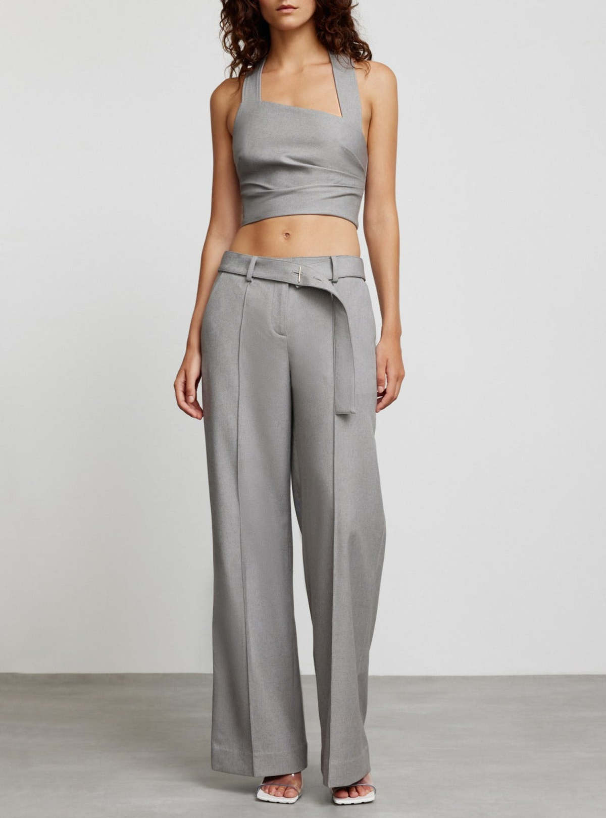 SEEALL BELTED CROPPED PANTS 未使用タグ付き 44