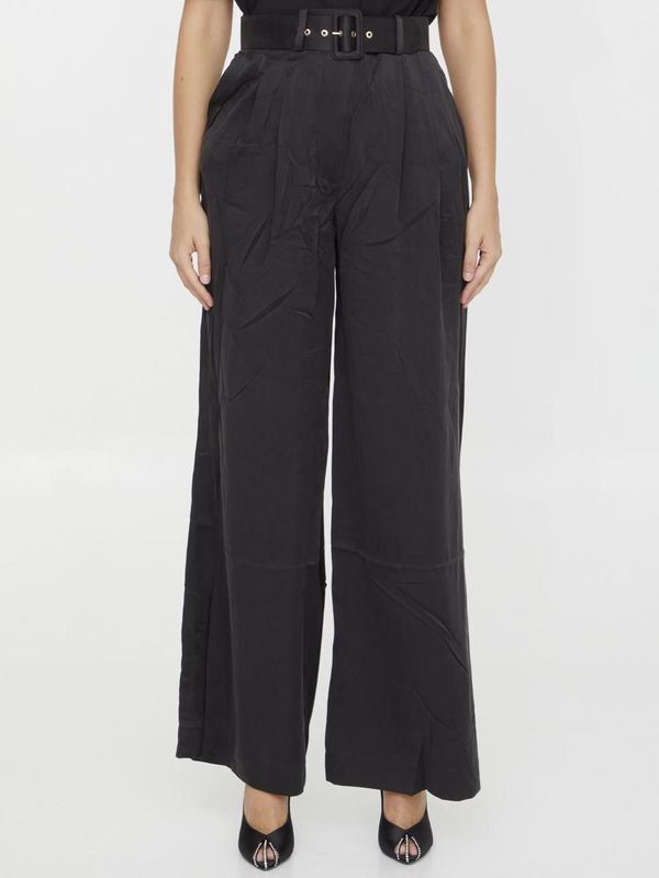 Zimmermann silk pants Black Garmentory