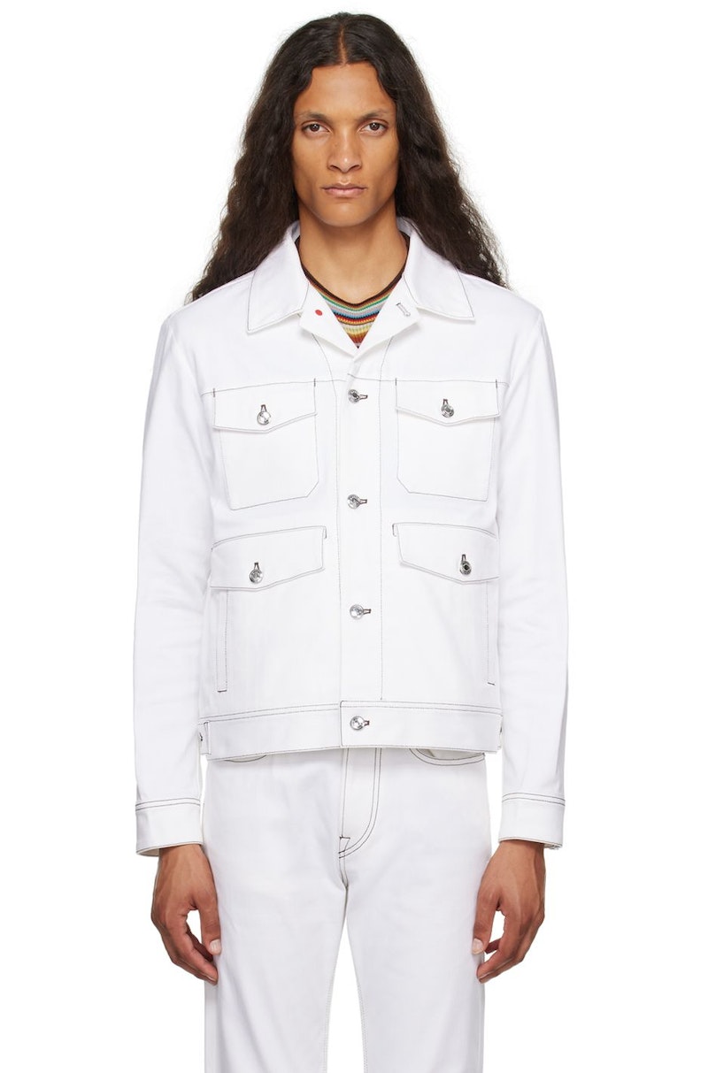 PAUL SMITH Western Denim Jacket - White | Garmentory