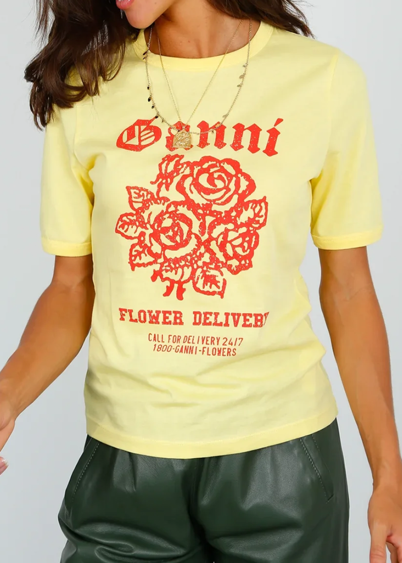 Ganni フラワープリントTシャツ Ganni 花柄プリントTシャツ - メルカリ