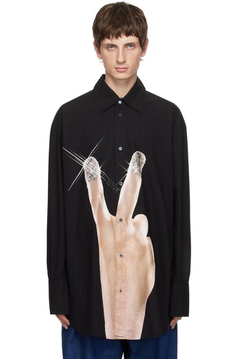 JW Anderson Black Michael Clark Edition Printed Shirt | Garmentory