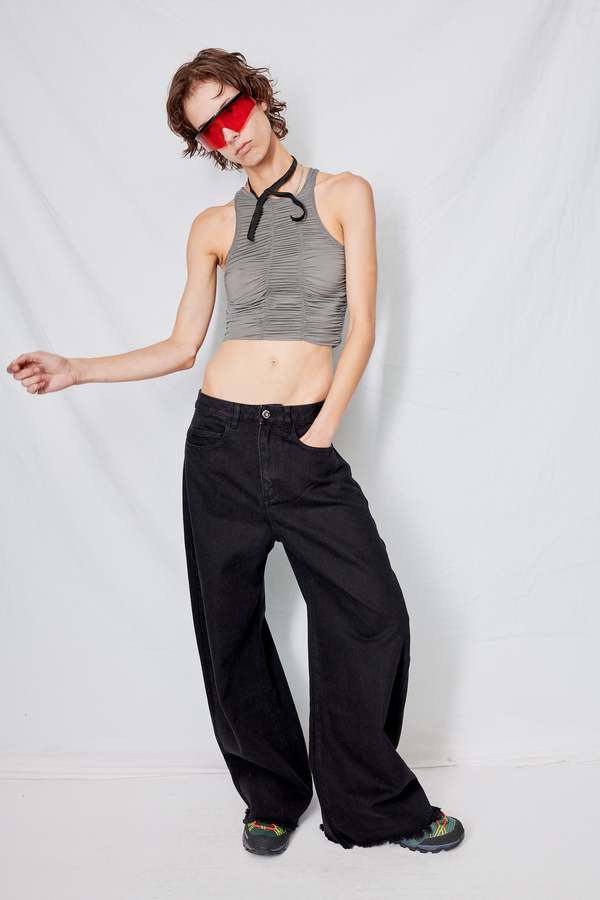 Marques Almeida Denim Boyfriend Jeans - Black | Garmentory