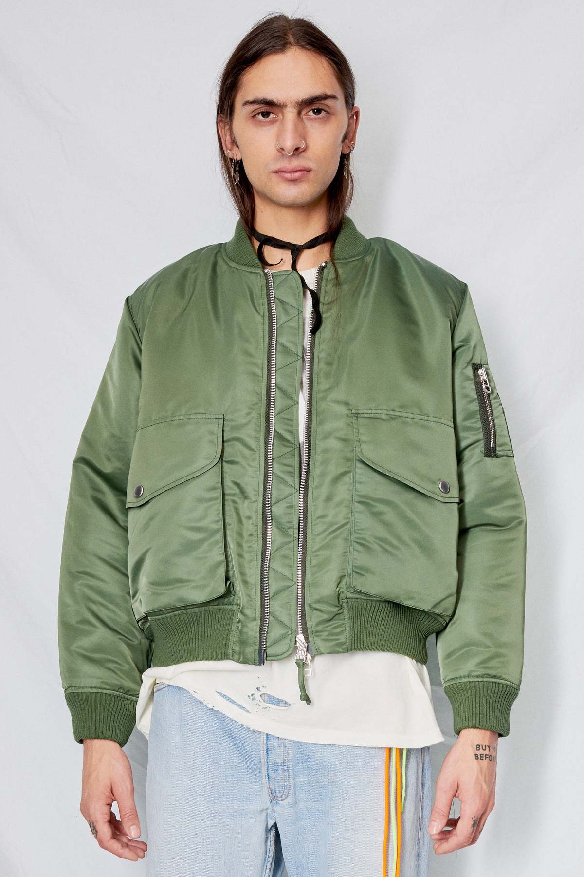 YMC Bros Bomber Jacket - Olive | Garmentory