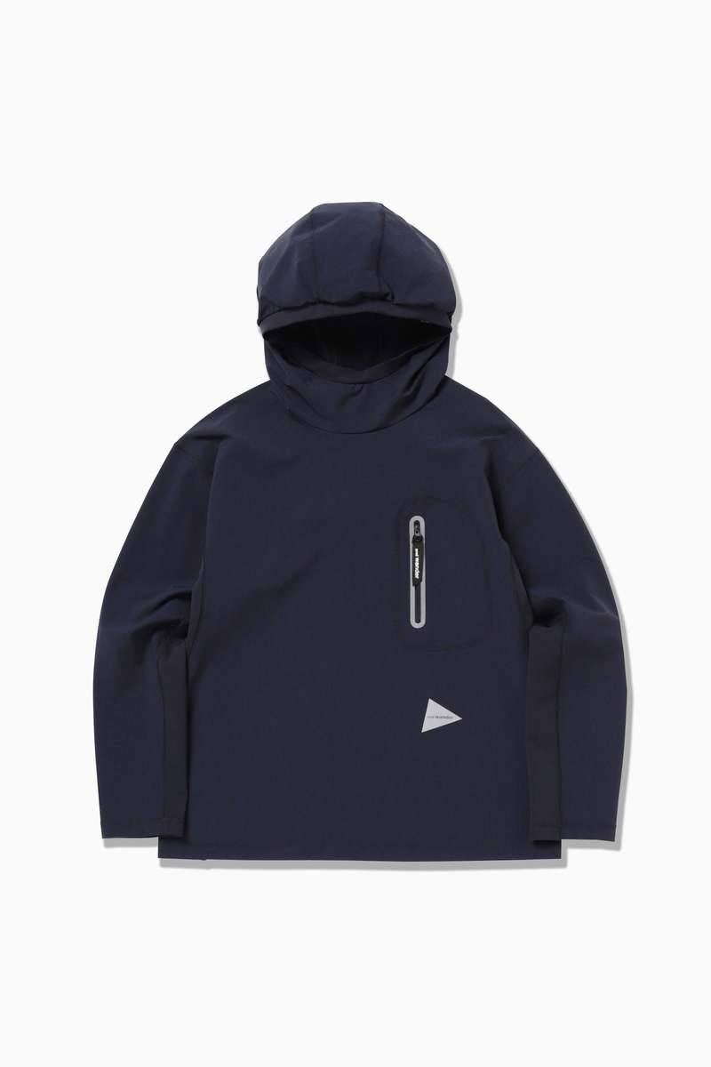 And Wander Hybrid Warm Pocket Hoodie - Navy | Garmentory