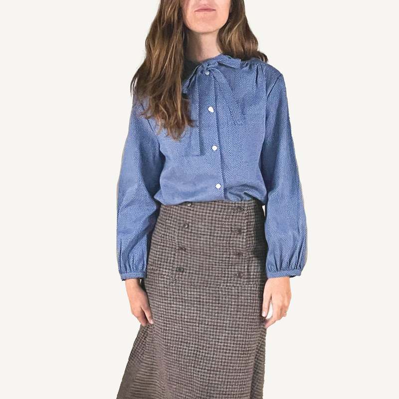 Bluelea♡Dot tweed blouse uploading-1378088.JPG