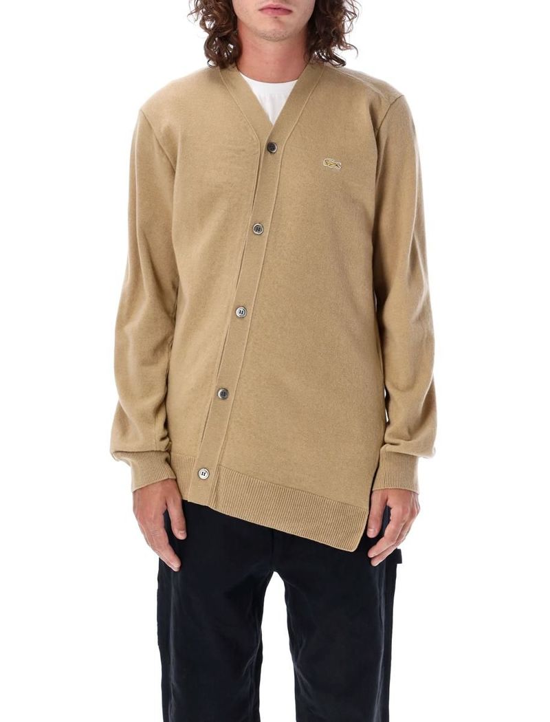 COMME des GARCONS×LACOSTE 変形カーディガンメンズS Comme des Garçons Asymmetric cardigan Lacoste - CAMEL | Garmentory