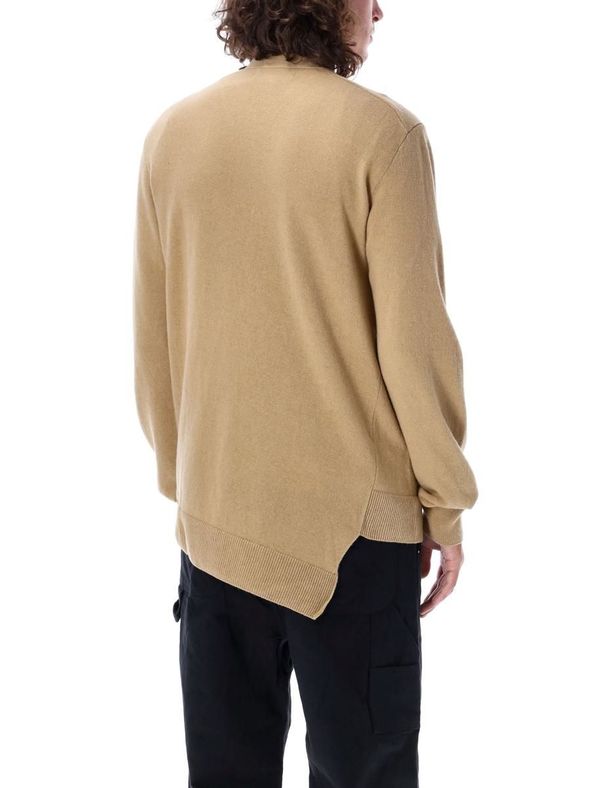 Comme des Garçons Asymmetric cardigan Lacoste - CAMEL | Garmentory