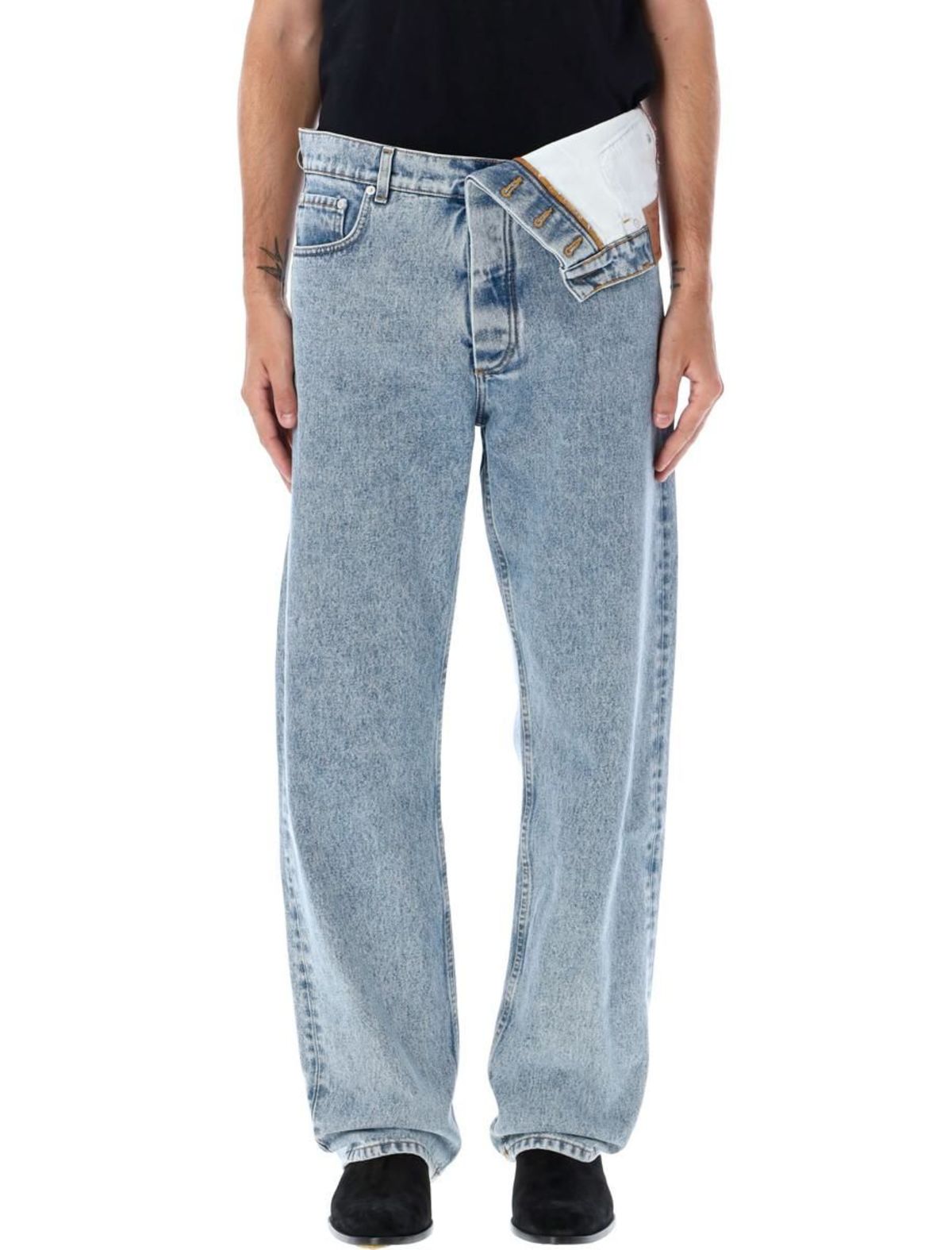 メンズ YAD Moonlight Asymmetric Waist Denim