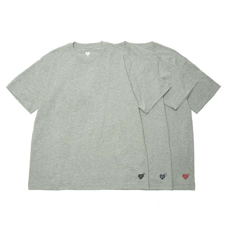 Human Made 3 PACK T-SHIRT SET - GREY | Garmentory