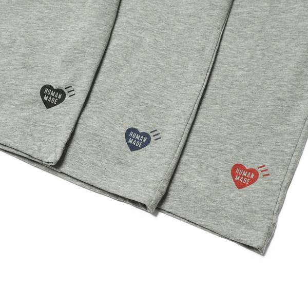 人気 ☆HUMAN MADE☆ T-SHIRTS GRAY (3 PACK) Human Made Men's T-Shirt Set - 3 Pack in Grey Human Made