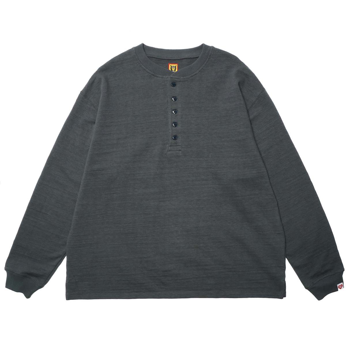 トップス HUMAN MADE HENLEY NECK L/S T-SHIRT OVERSIZED-HENLEY-NECK-L-S-T-