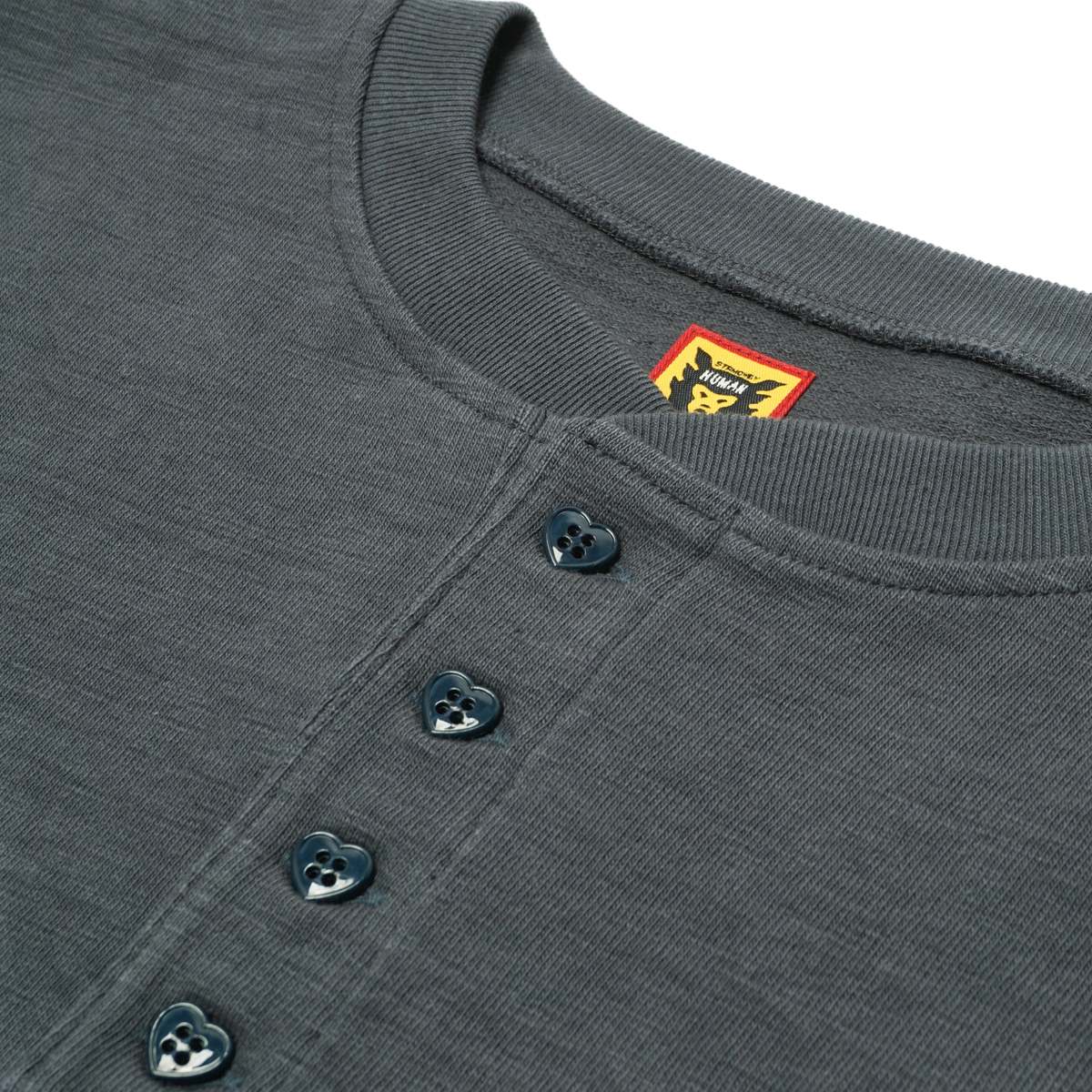 Human Made OVERSIZED HENLEY NECK L/S T-SHIER - NAVY | Garmentory