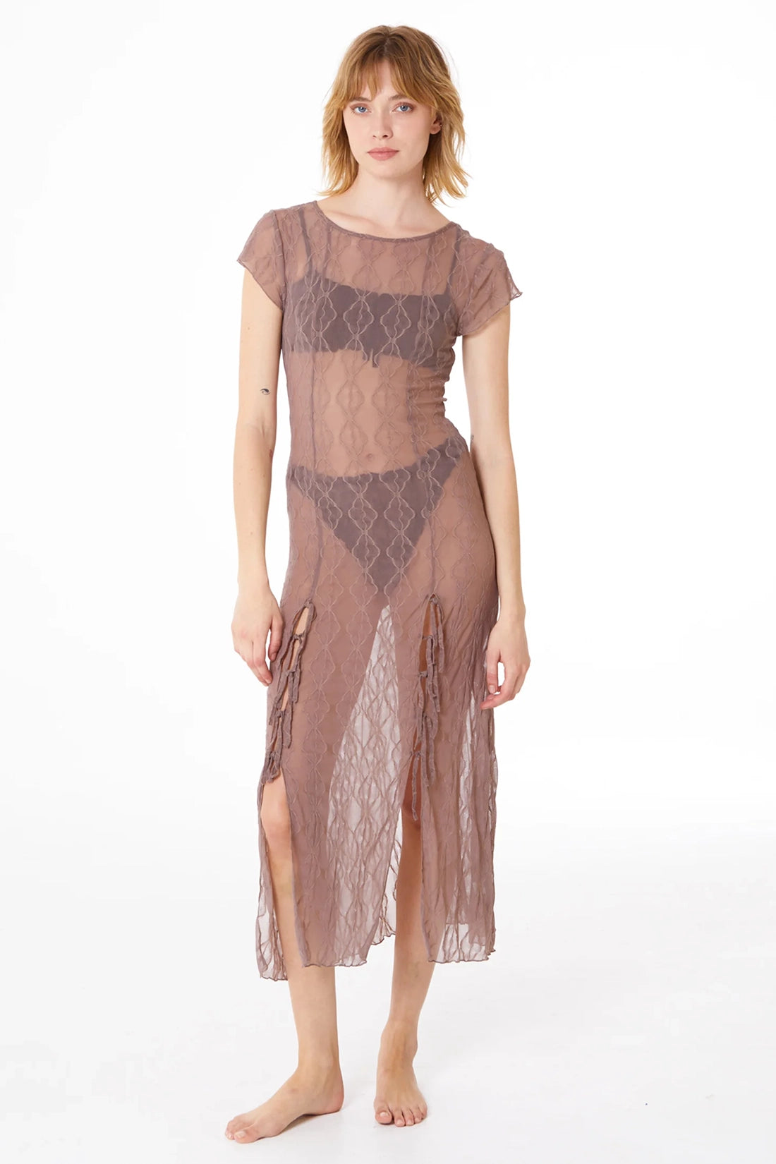 Find Me Now Mariposa Lace Midi Dress - Maroon | Garmentory