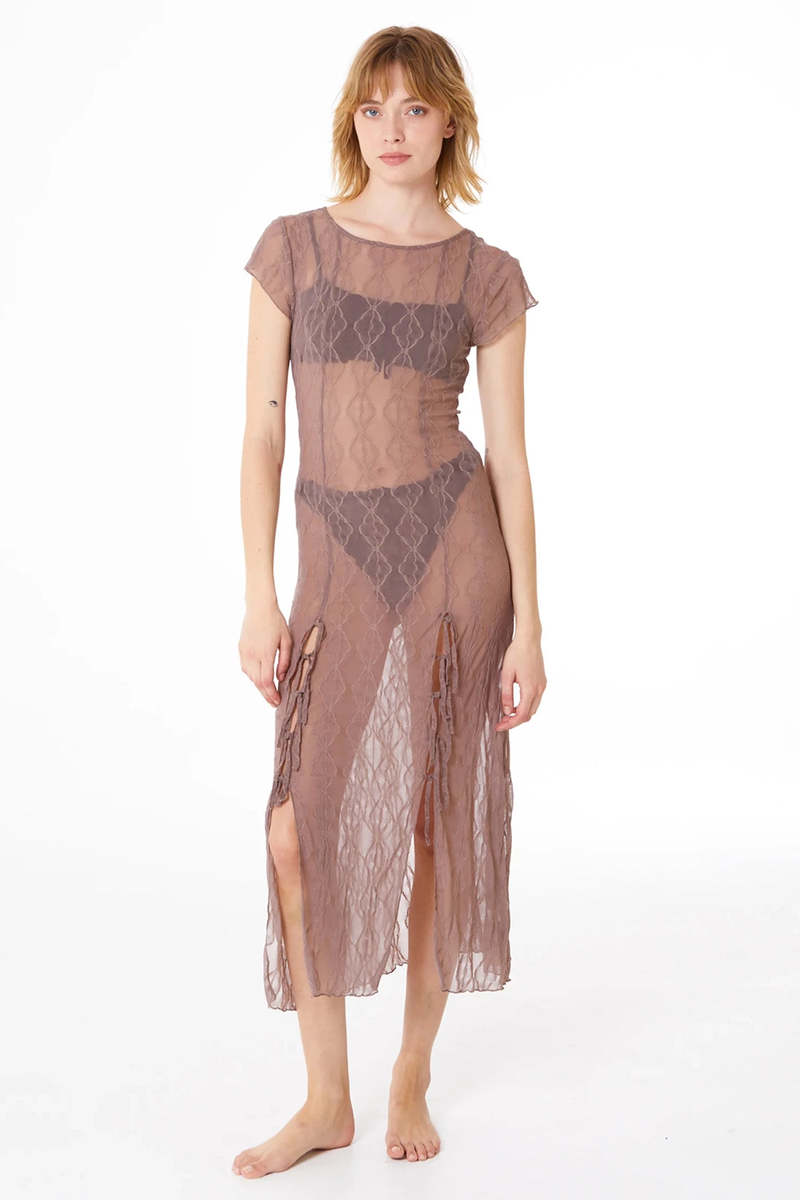 Find Me Now Mariposa Lace Midi Dress - Maroon | Garmentory