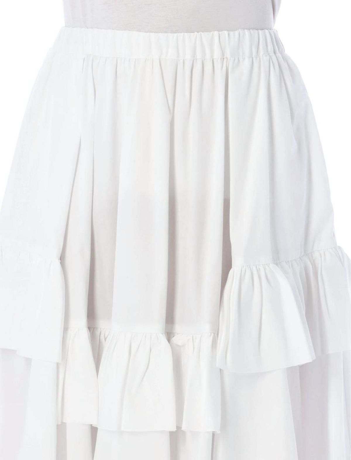 Comme des Garçons Ruffled cotton skirt - White | Garmentory