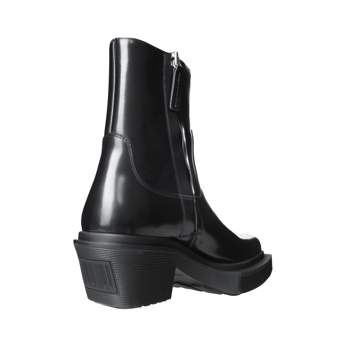 VTMNTS Leather Cowboy Ankle Boots - black | Garmentory