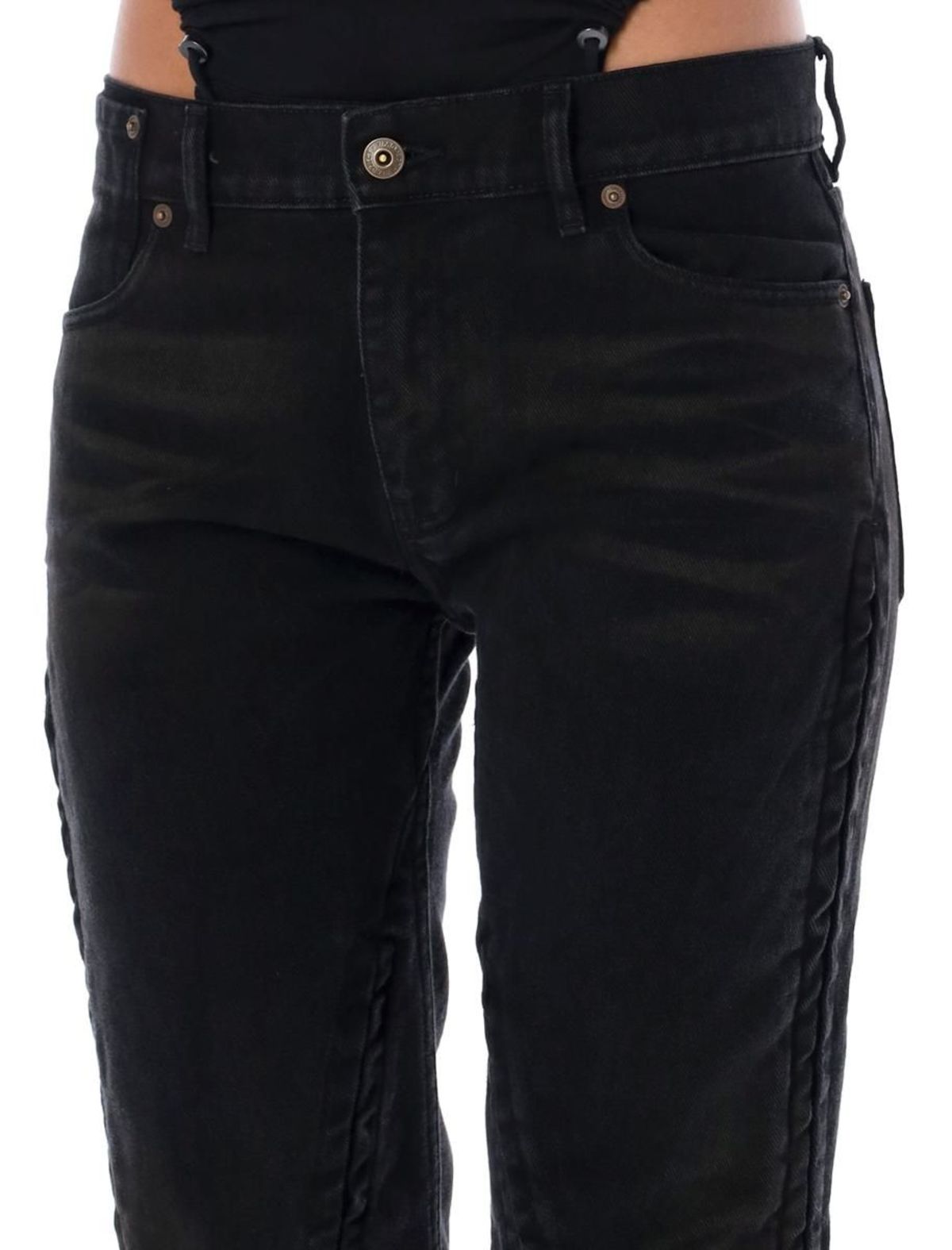 Y/project Hook and eye denim pants - LIGHT RUST | Garmentory