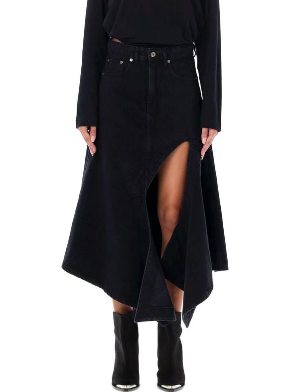 Y/project Cut out denim skirt - Black | Garmentory