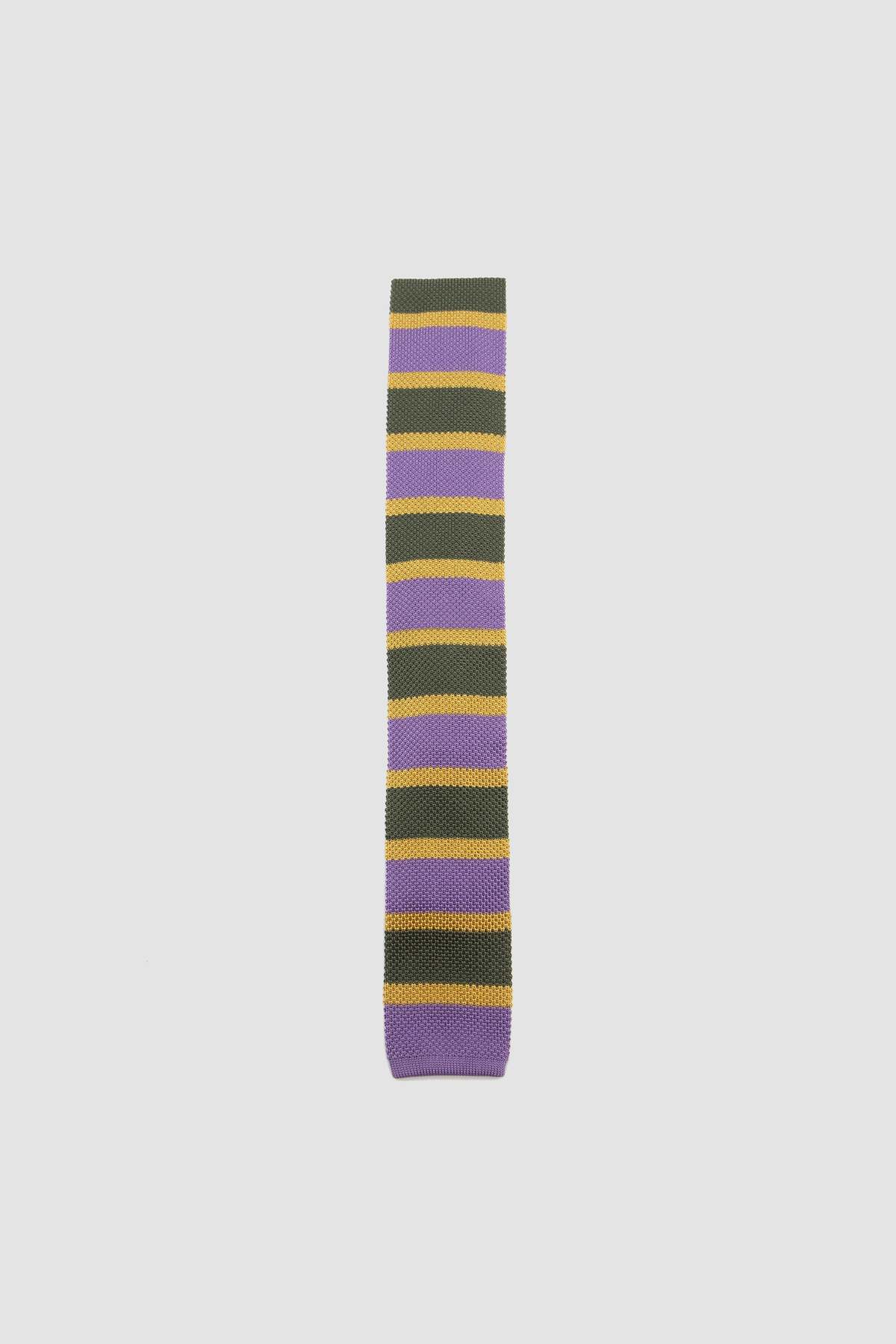 DRAKE'S Stripe Silk Knitted Tie - Image 2 of 5